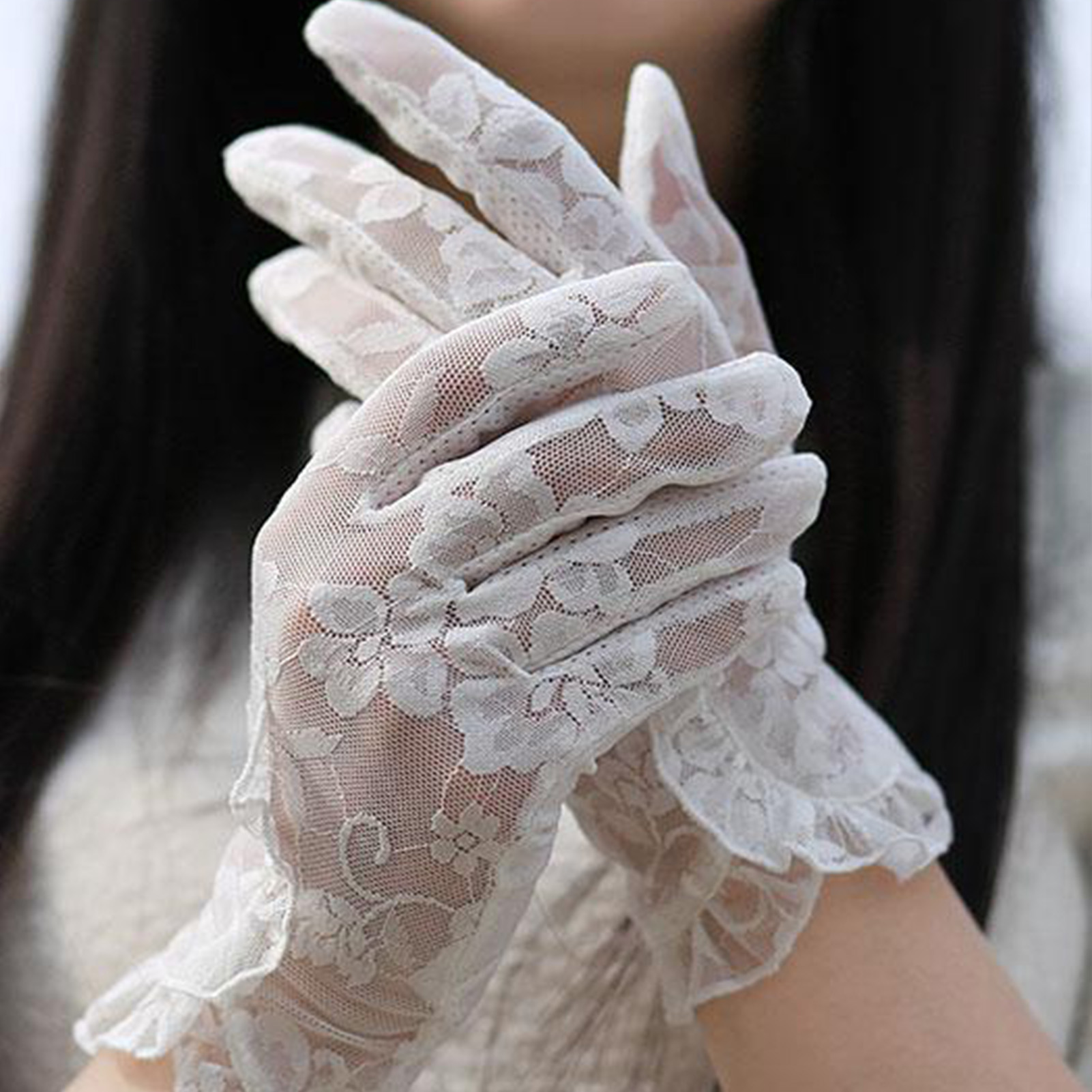Touch Screen Gloves - Guantes de encaje de verano con
