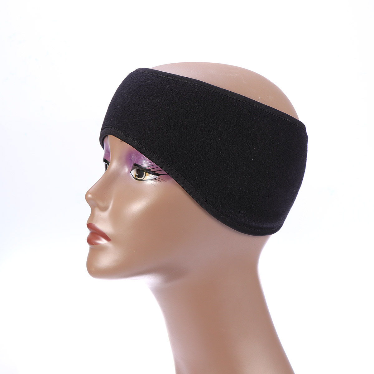 Fleece Ear Warmer Band - Calentador de Orejas Unisex Negro, Diadema