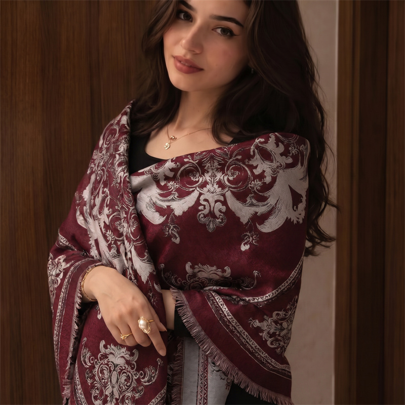 Hiyab de lujo con estampado ba - Shawl Wrap Winter reseña y precio