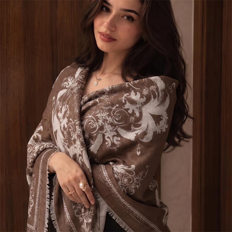 Hiyab de lujo con estampado ba - Shawl Wrap Winter reseña y precio
